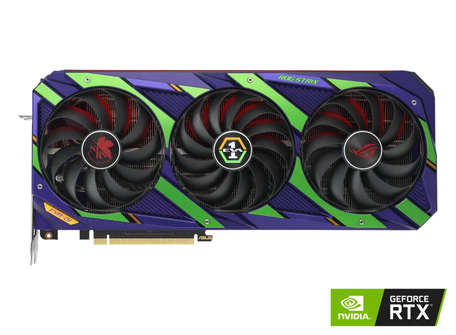 Asus ROG STRIX OC EVA GeForce RTX 3090 24GB GDDR6X Purple / Green